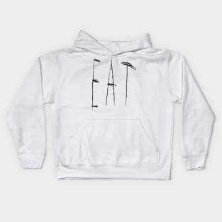 Dark and Gritty Eat Word Text Kids Hoodie